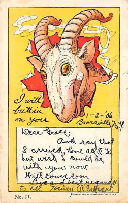 sub063303  Goat Post Card