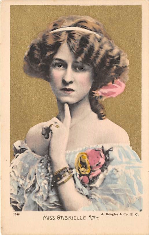 Miss Gabrielle Ray Theater Actor Actress Postcard