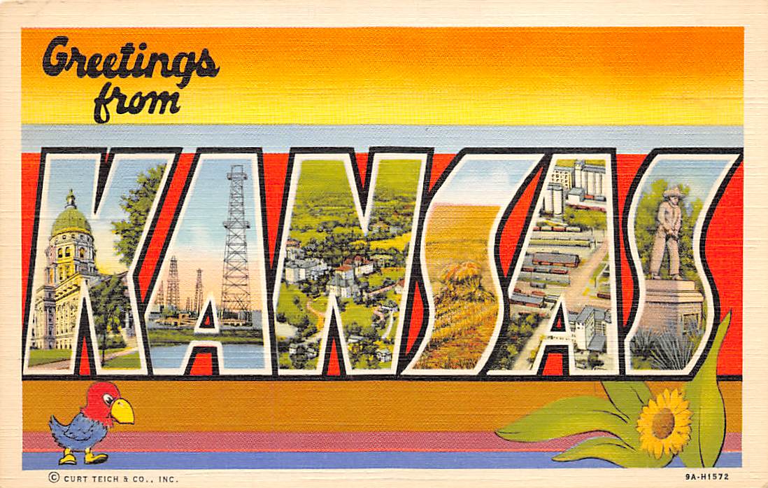 Kansas KS Postcards