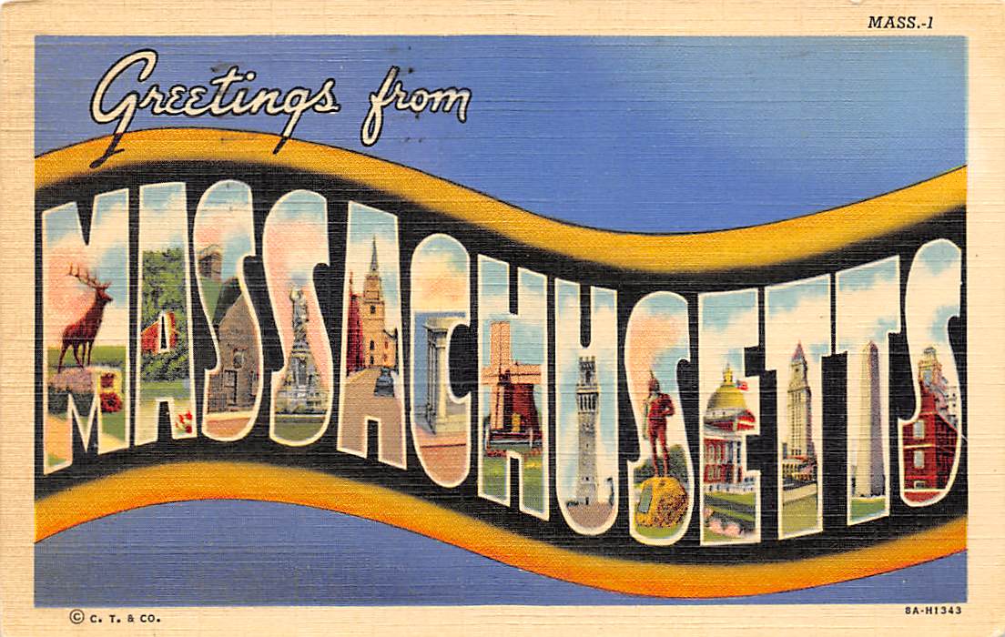 Massachusetts MA Postcards