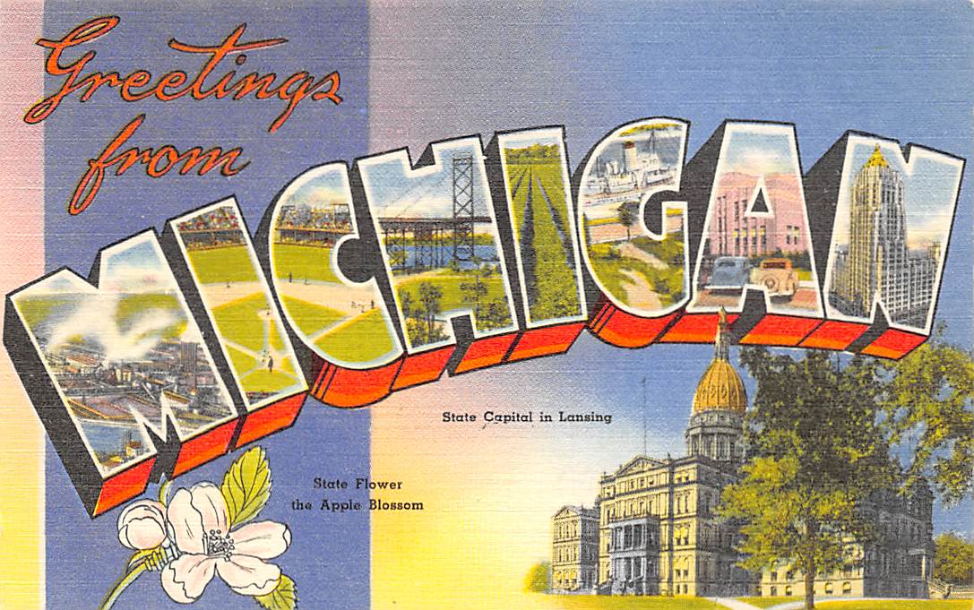 Michigan MI Postcards