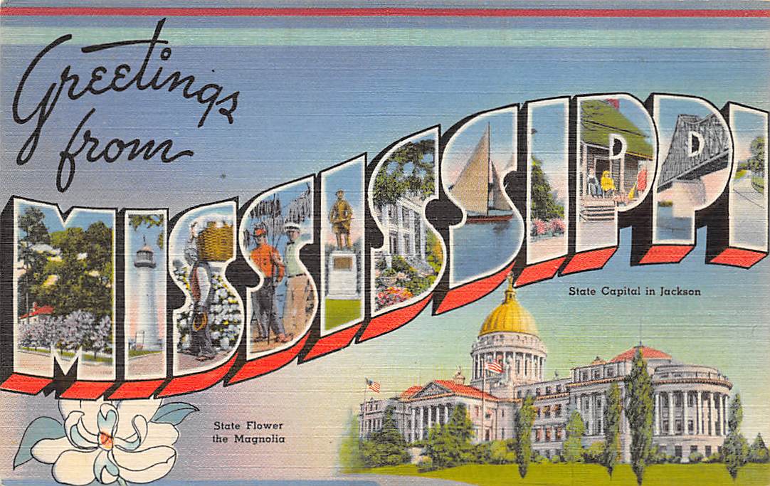 Mississippi MS Postcards