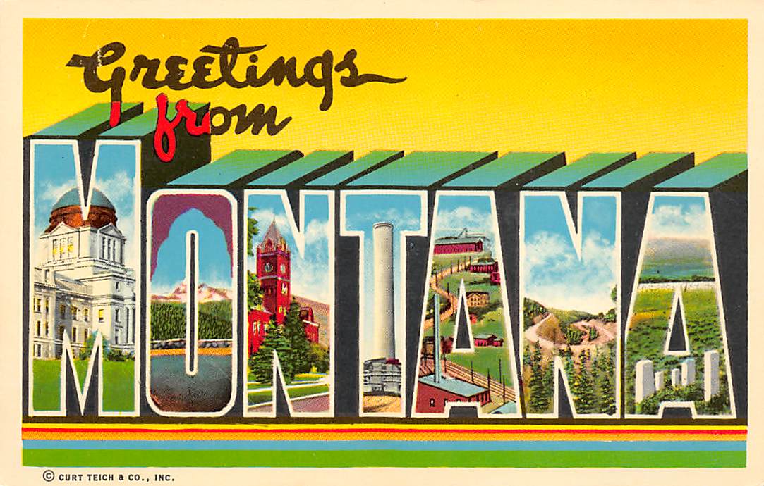 Montana MT Postcards