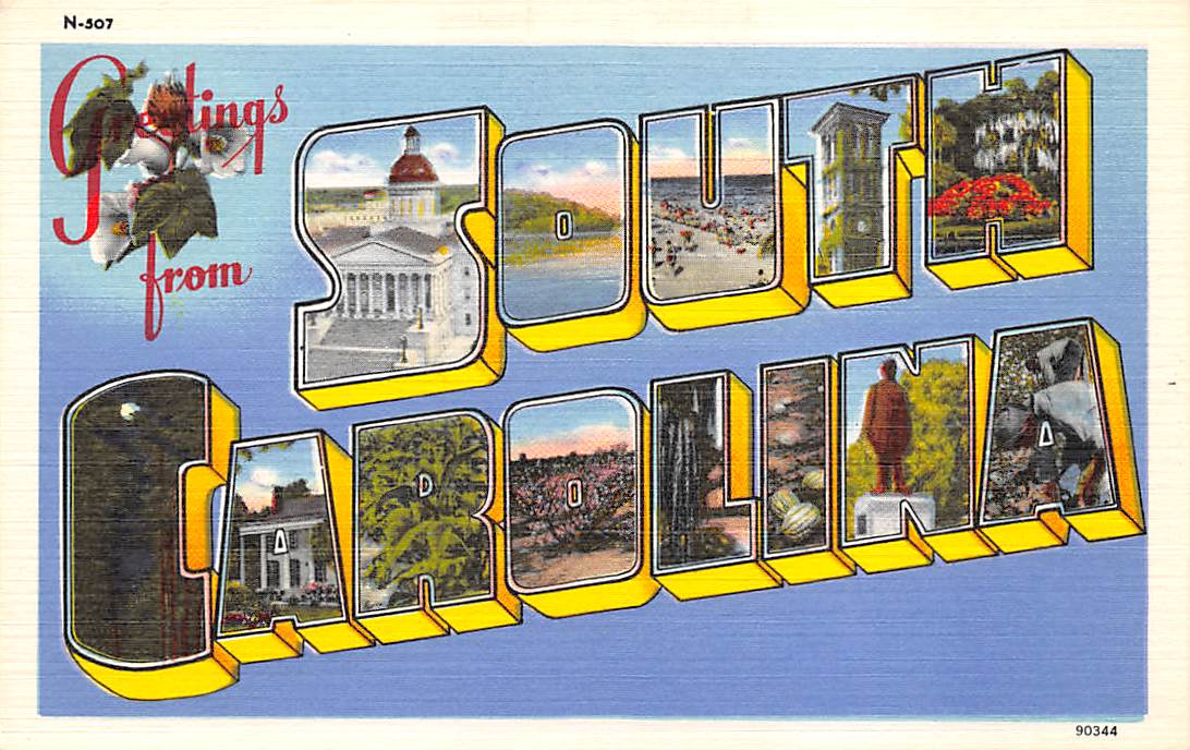 South Carolina SC Postcards