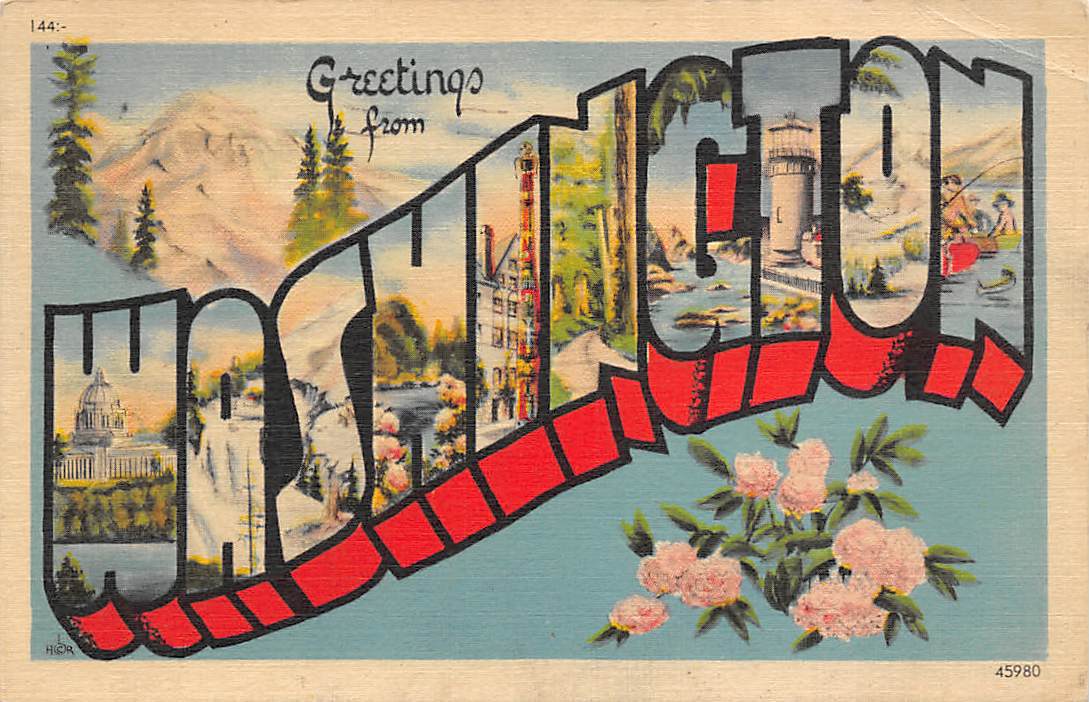 Washington WA Postcards