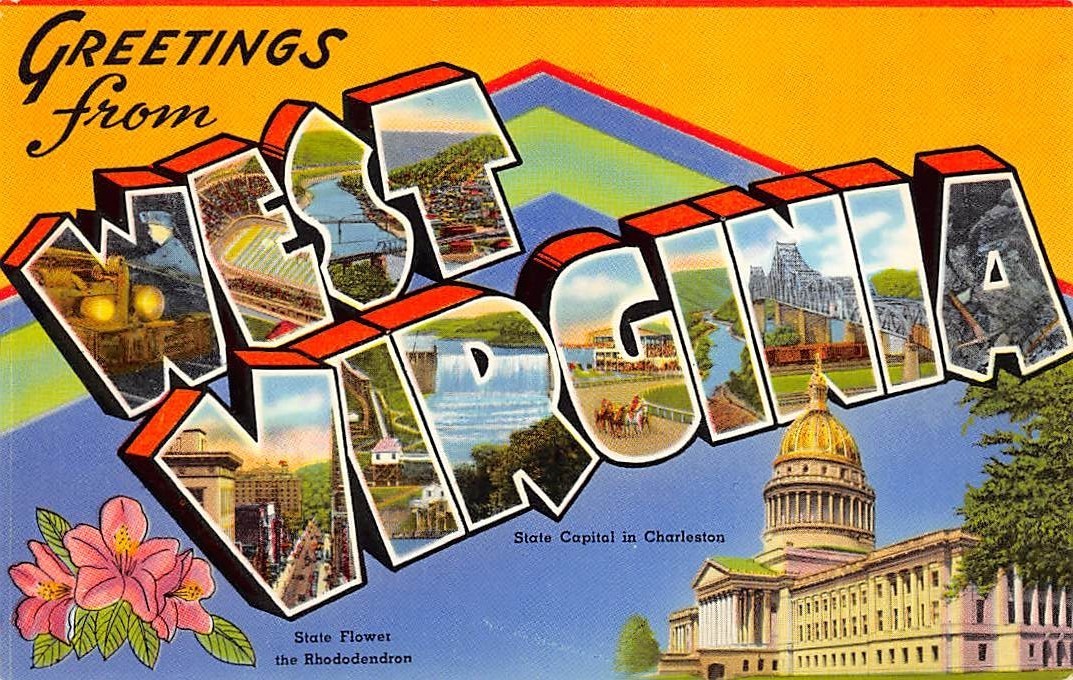 West Virginia WV Postcards