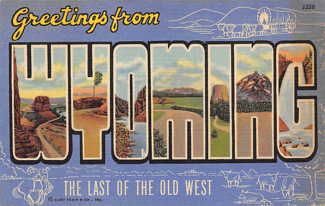 Wyoming WY Postcards