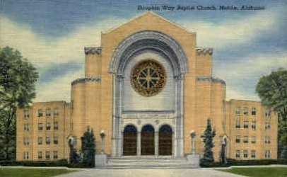 Dauphin Way Baptist Church - Mobile, Alabama AL Postcard