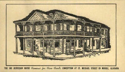 The Joe Jefferson House - Mobile, Alabama AL Postcard