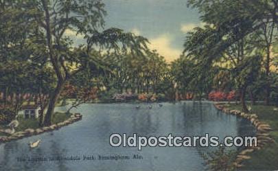 Lagoon, Avondale Park - Birmingham, Alabama AL Postcard