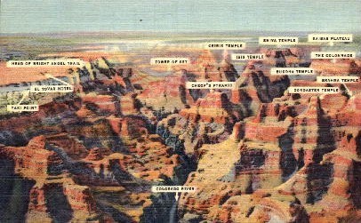 Air View - Grand Canyon National Park, Arizona AZ Postcard