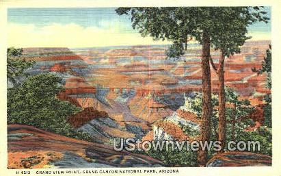 Grand View Point - Grand Canyon National Park, Arizona AZ Postcard