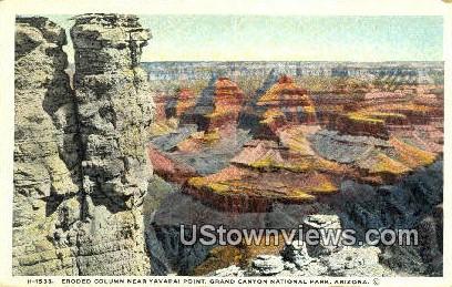 Eroded Column, Yavapai Point - Grand Canyon National Park, Arizona AZ Postcard