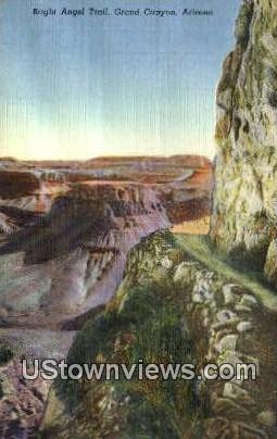 Bright Angel Trail - Grand Canyon, Arizona AZ Postcard