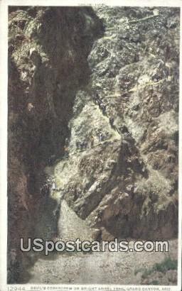 Devil's Corkscrew, Bright Angel Trail - Grand Canyon, Arizona AZ Postcard