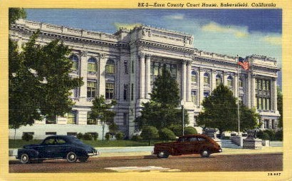 Kern County Court House - Bakersfield, California CA Postcard