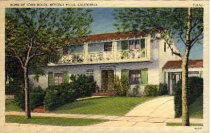 Home of John Boles - Beverly Hills, California CA Postcard
