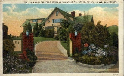 The Mary Pickford Residence - Beverly Hills, California CA Postcard