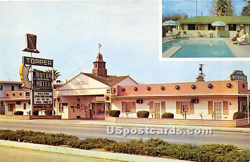 Topper Motor Hotel - Bakersfield, California CA Postcard