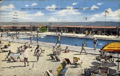 Golf and Tennis Club - Coronado, California CA Postcard