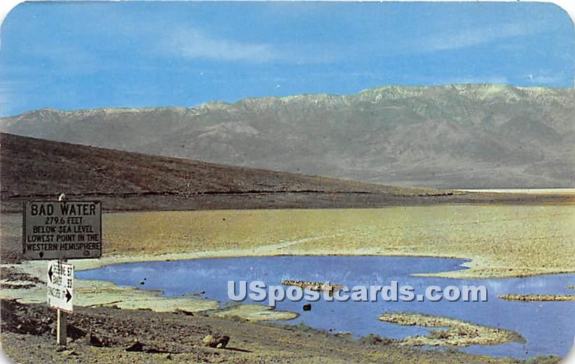 Bad Water - Death Valley, California CA Postcard