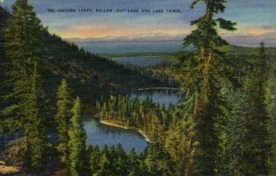 Angora Lakes - Oakland, California CA Postcard