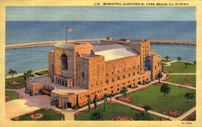 Municipal Auditorium - Long Beach, California CA Postcard