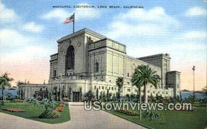 Municipal Auditorium - Long Beach, California CA Postcard
