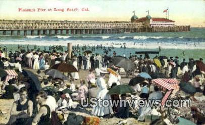 Pleasure Pier - Long Beach, California CA Postcard
