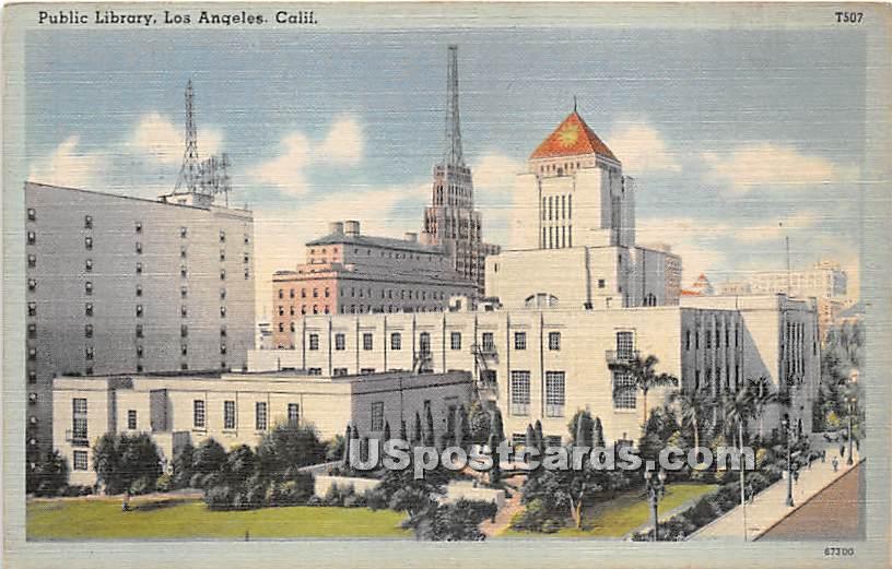 Public Library - Los Angeles, California CA Postcard