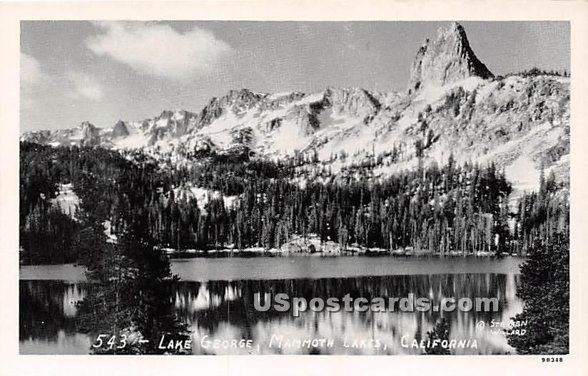 Lake George - Mammoth Lake, California CA Postcard