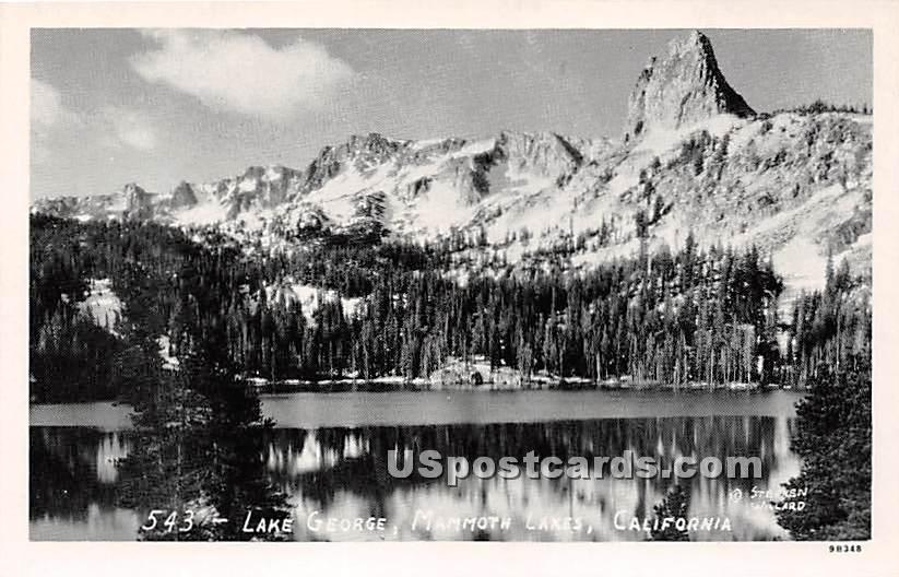 Lake George - Mammoth Lake, California CA Postcard