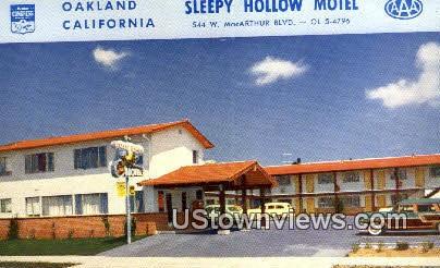 Sleepy Hollow Motel - Oakland, California CA Postcard