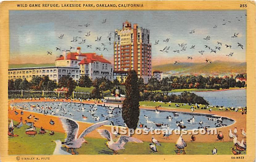 Wild Game Refuge, Lakeside Park - Oakland, California CA Postcard