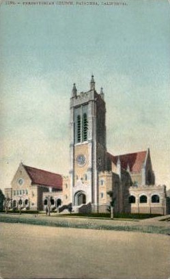 Presbyterian Church - Pasadena, California CA Postcard