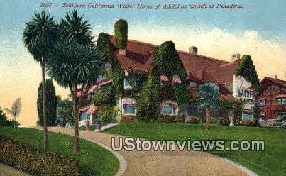 Adolphus Busch, Home - Pasadena, California CA Postcard
