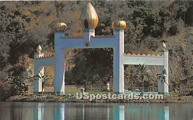 Golden Lotus Outdoor Temple - Pacific Palisades, California CA Postcard