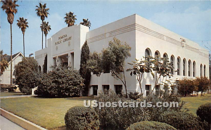 Public Library - Pomona, California CA Postcard