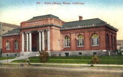 Public Library - Fresno, California CA Postcard