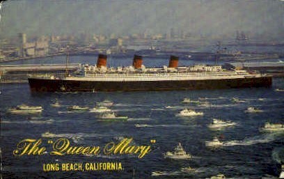 Queen Mary - Long Beach, California CA Postcard