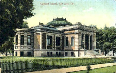 Carnegie Library - San Jose, California CA Postcard