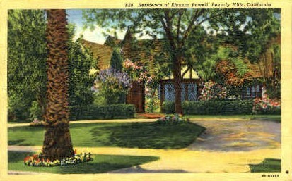 Residence of Eleanor Powell - Beverly Hills, California CA Postcard