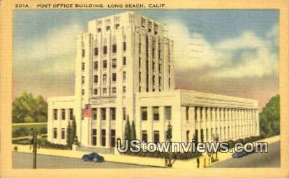 Post Office - Long Beach, California CA Postcard