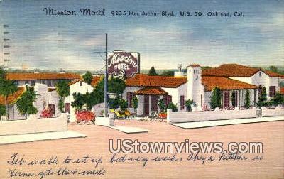 Mission motel - Oakland, California CA Postcard