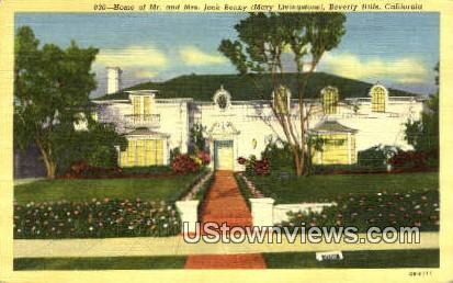 Home of Mt. & Mrs. Jack Benny - Beverly Hills, California CA Postcard
