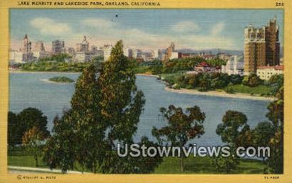 Lake Merritt, Lakeside Park - Oakland, California CA Postcard