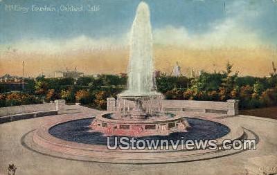 McElroy Fountain - Oakland, California CA Postcard