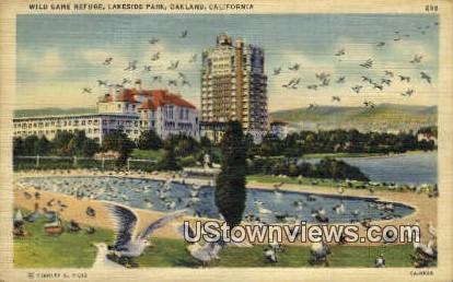 Lakeside Park - Oakland, California CA Postcard
