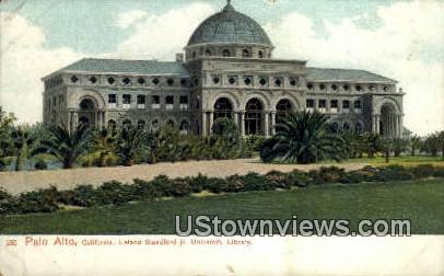Leland Stanford Jr University Library - Palo Alto, California CA Postcard