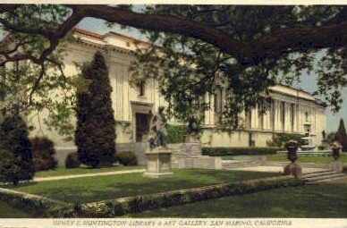 Henry E. Huntington Library and Art Gallery - Santa Barbara, California CA Postcard